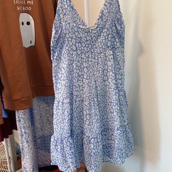 Sundress, baby blue and white floral. Brand new! - Picture 2 of 2